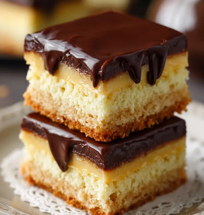 Boston Cream Pie Bars Recipe
