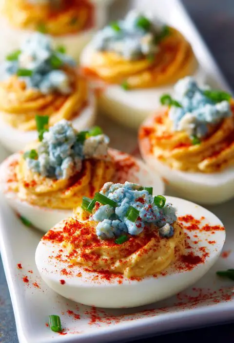 Buffalo Blue Deviled Eggs Recipe