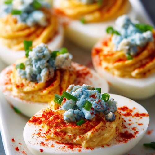 Buffalo Blue Deviled Eggs Recipe