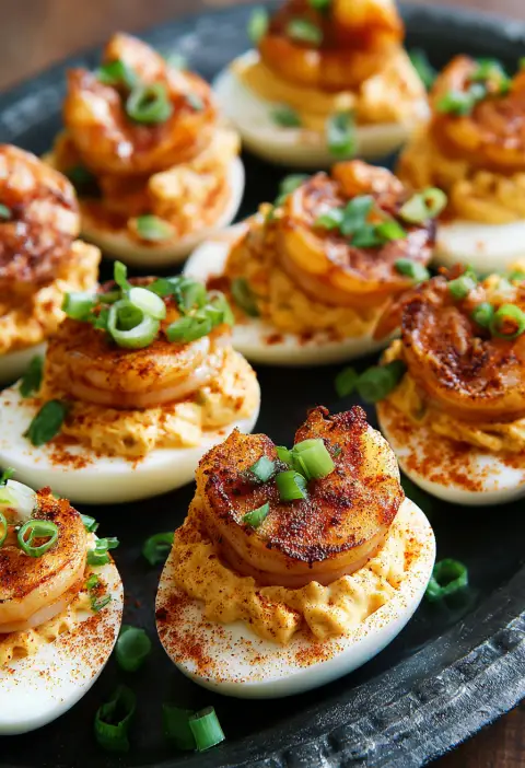 Cajun Shrimp Deviled Eggs Recipe