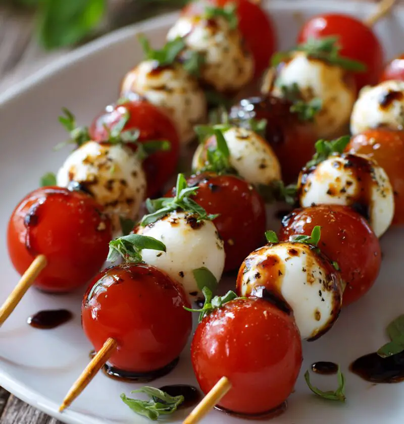 Caprese Skewers with Glaze Recipe