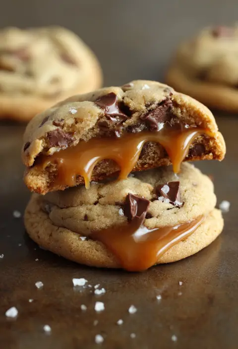 Caramel Stuffed Cookies Recipe