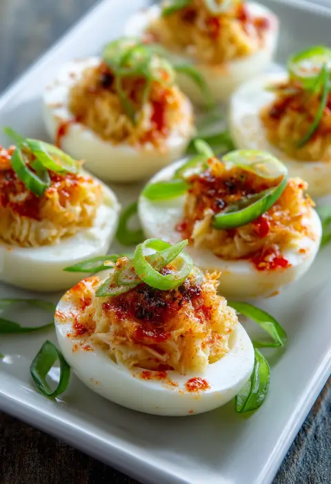 Crab Rangoon Deviled Eggs Recipe