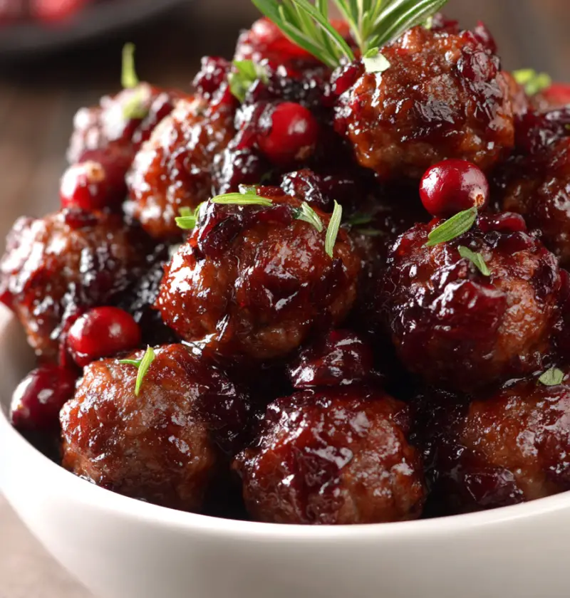 Cranberry Meatballs Slow Cooker Recipe