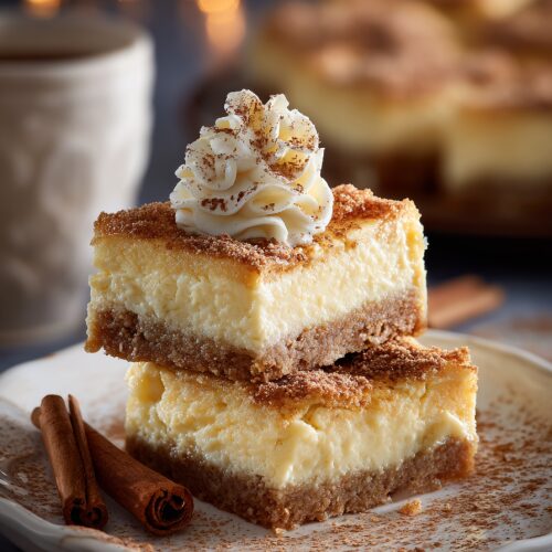 Eggnog Cheesecake Bars Recipe