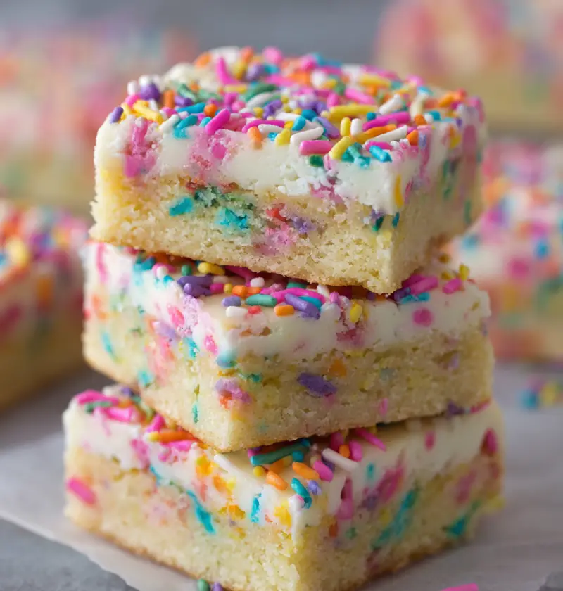 Funfetti Sugar Cookie Bars Recipe
