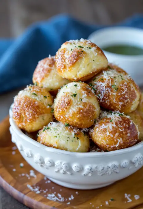 Garlic Parmesan Pretzel Bites Recipe
