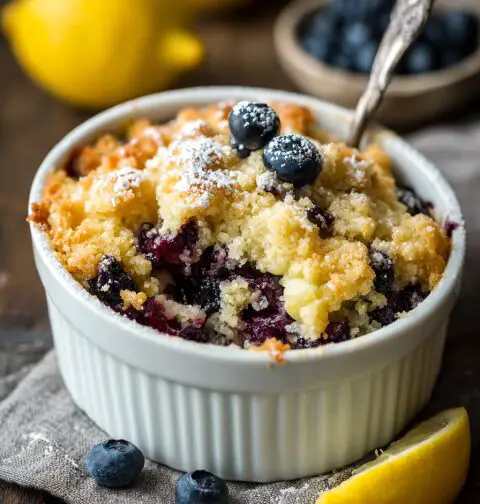 Lemon Blueberry Dump Cake Recipe – Then and Now Recipes