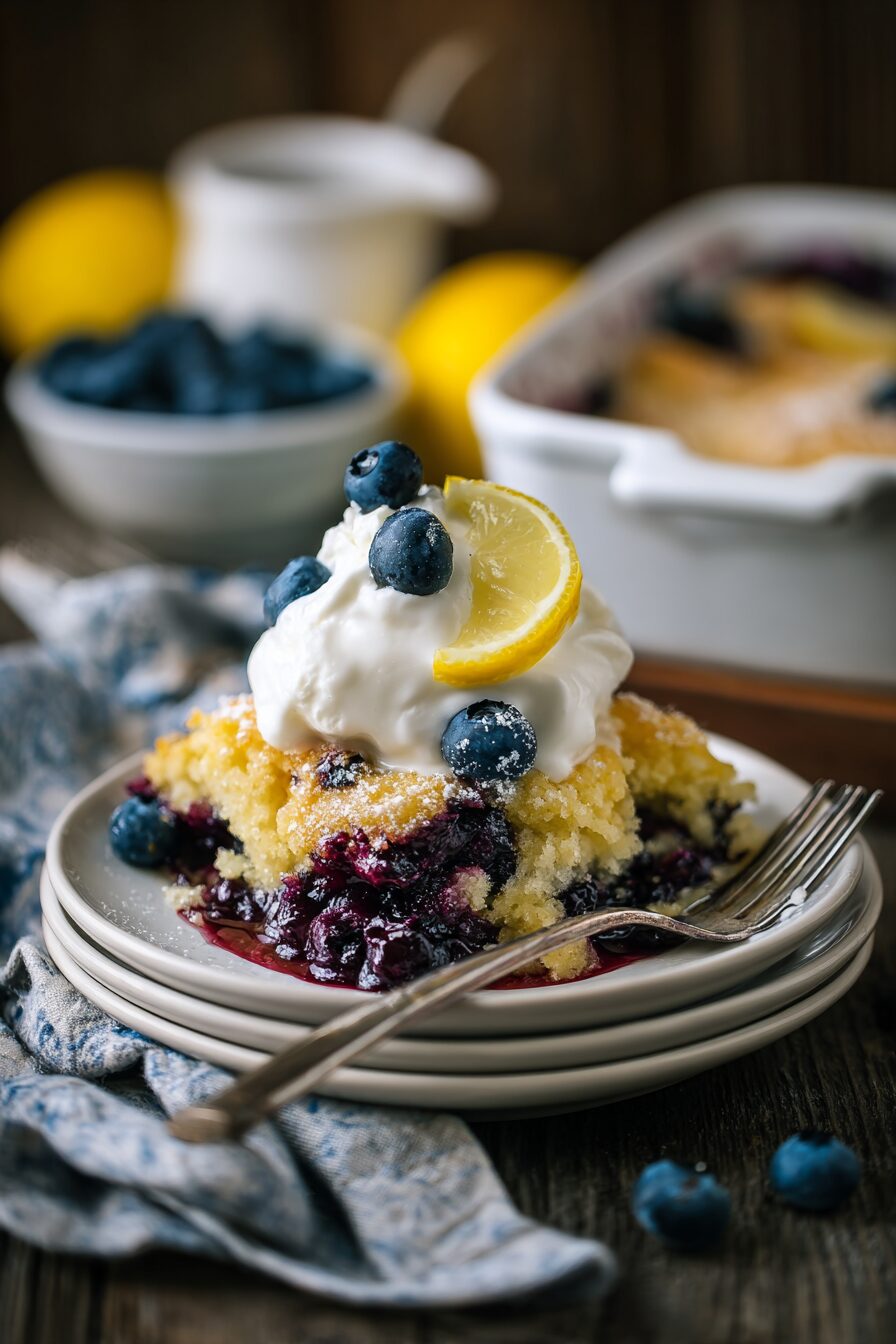 Lemon Blueberry Dump Cake Recipe – Then and Now Recipes