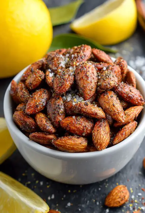 Lemon Pepper Almonds Recipe