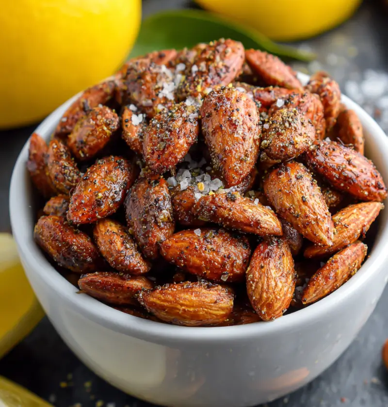 Lemon Pepper Almonds Recipe
