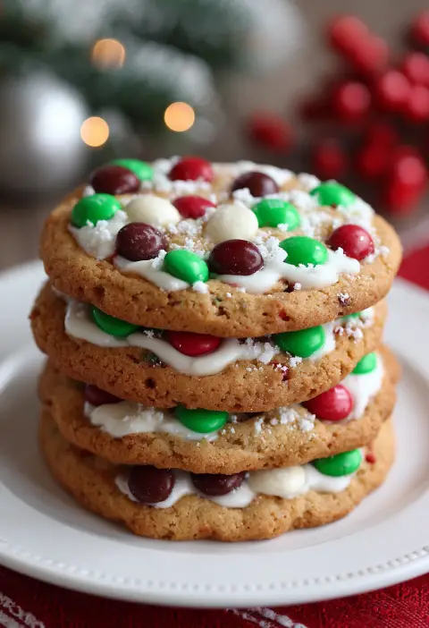 M&M Christmas Cookies Recipe