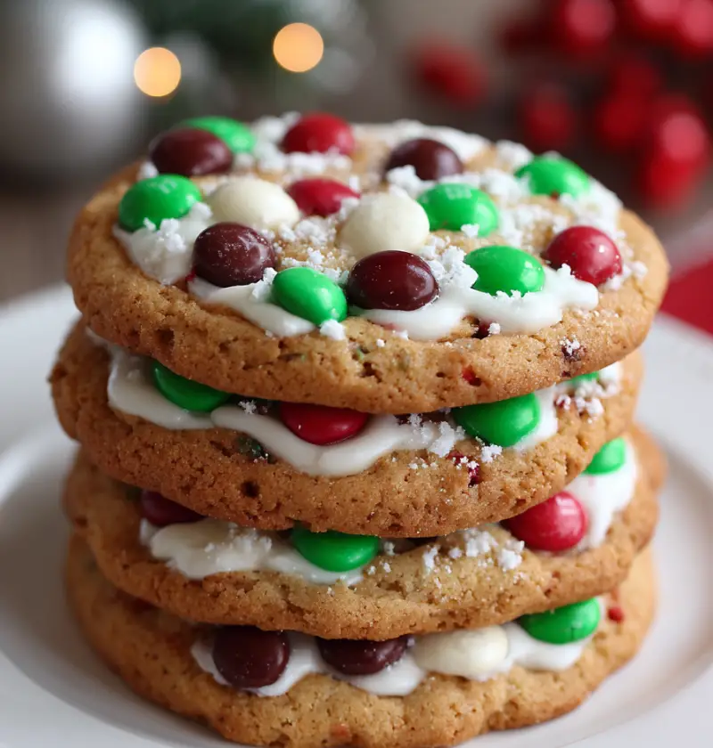 M&M Christmas Cookies Recipe