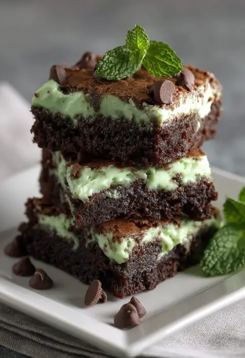 Mint Chocolate Chip Brownies Recipe