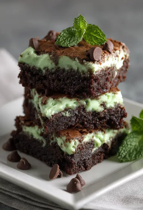 Mint Chocolate Chip Brownies Recipe