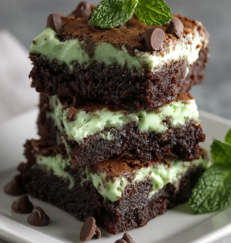 Mint Chocolate Chip Brownies Recipe