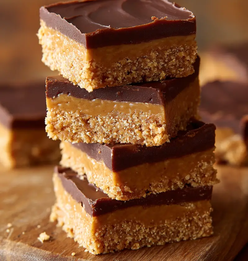 No Bake Peanut Butter Bars Recipe