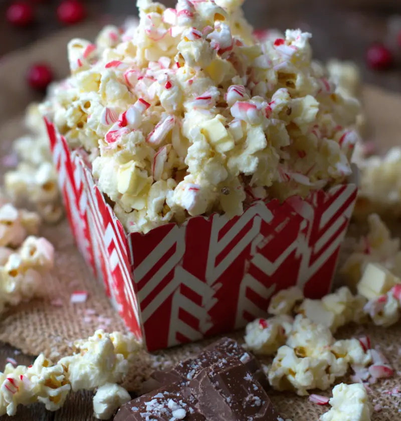 Peppermint Bark Popcorn Recipe