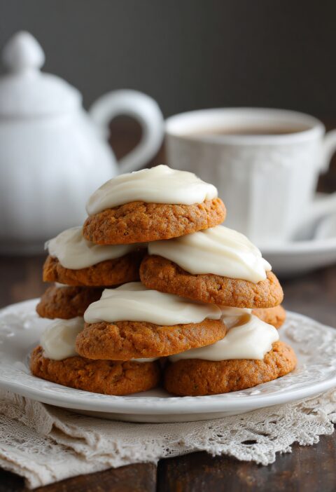 Pumpkin Cookies with Cream Cheese Frosting Recipe