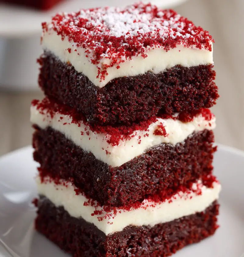 Red Velvet Brownie Bars Recipe