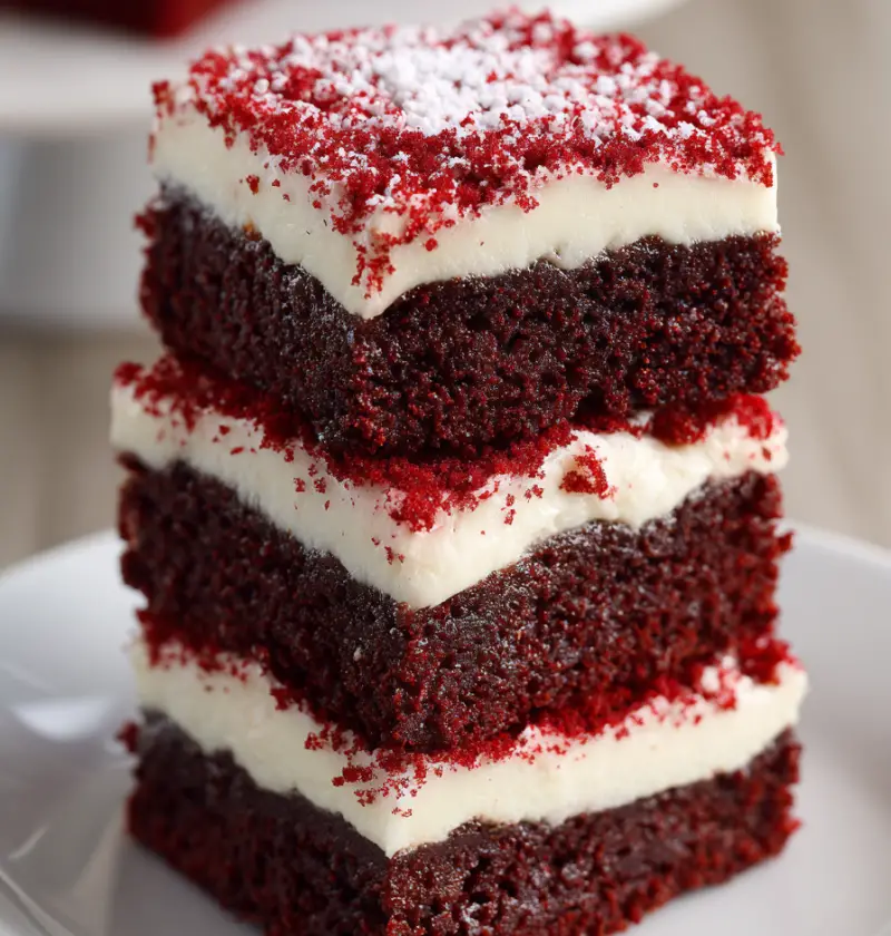 Red Velvet Brownie Bars Recipe