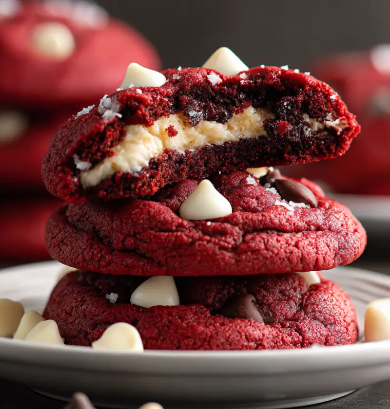 Red Velvet Stuffed Cookies Recipe