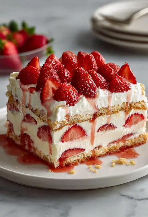 Strawberry Icebox Cake Recipe