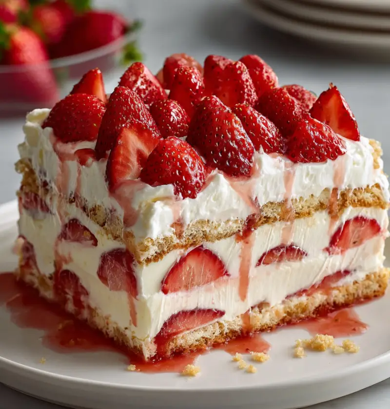Strawberry Icebox Cake Recipe