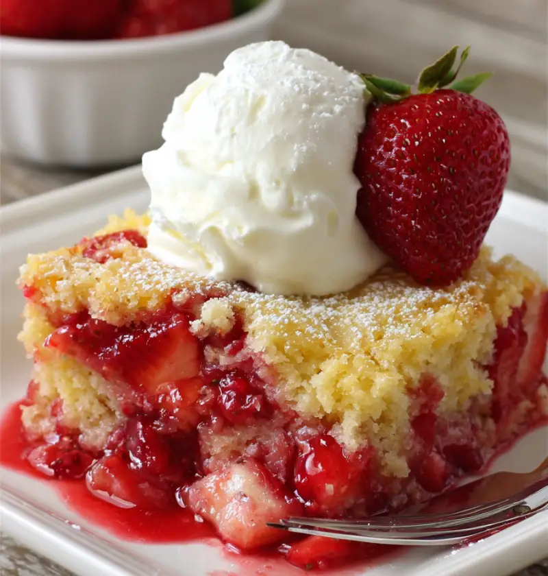 Strawberry Shortcake Dump Cake Recipe
