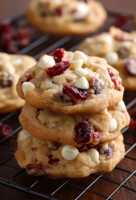 White Chocolate Cranberry Cookies Recipe