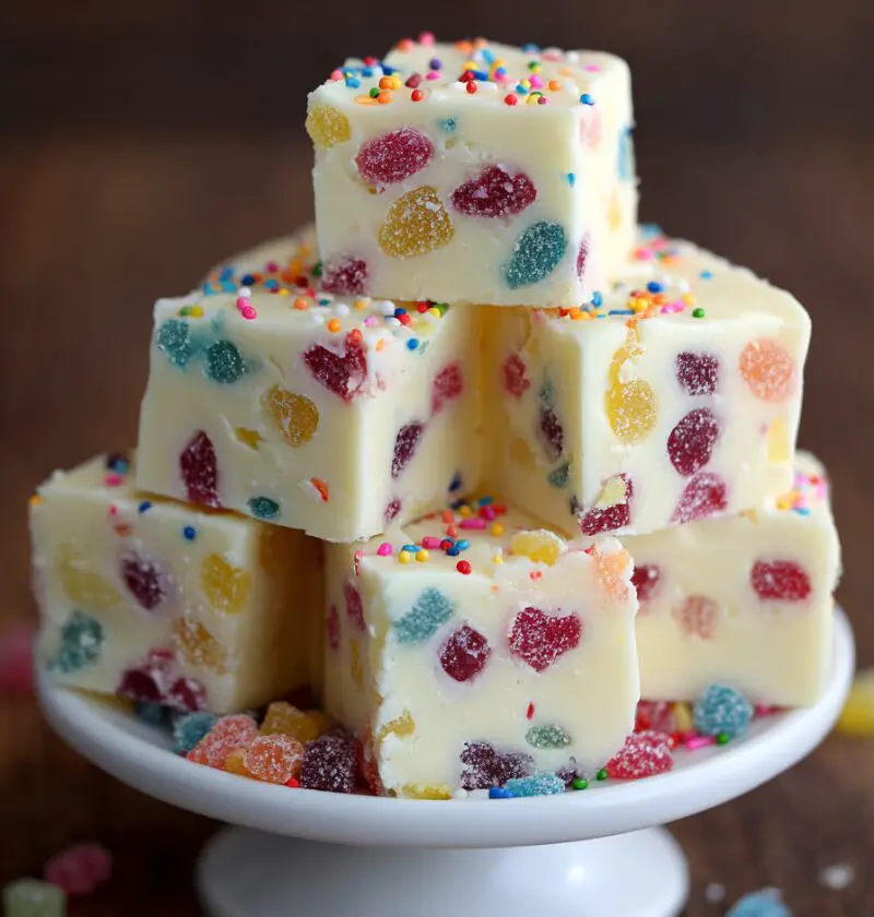 White Chocolate Gumdrop Fudge Recipe