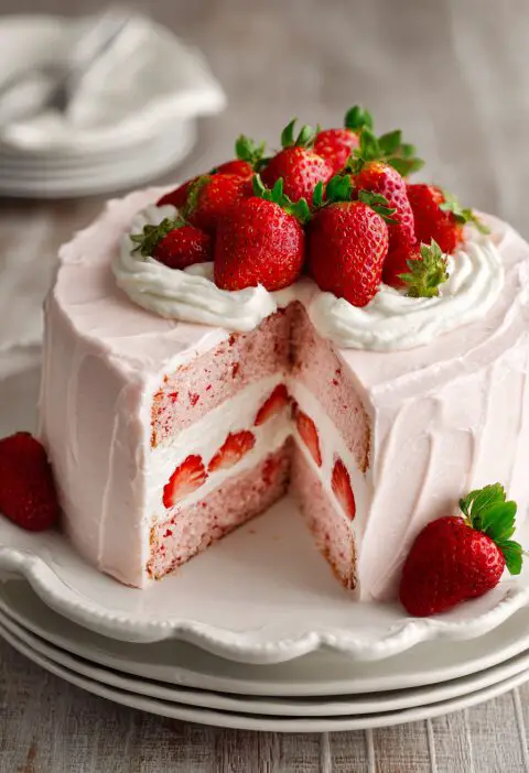Fresh Strawberry Cake Recipe