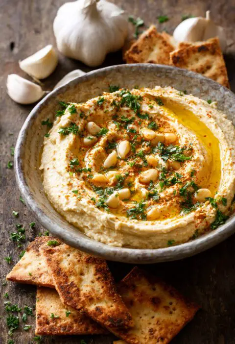 Garlic Hummus Recipe No Tahini