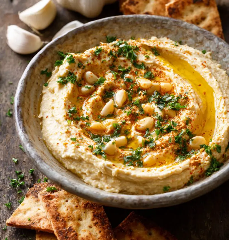 Garlic Hummus Recipe No Tahini