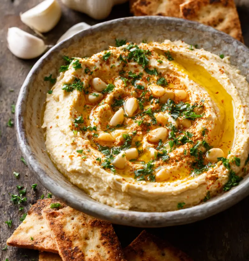Garlic Hummus Recipe No Tahini