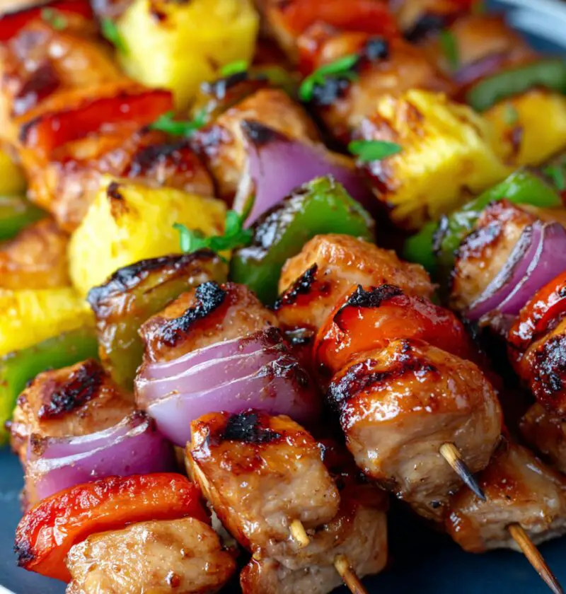 Grilled Hawaiian Chicken Skewers Recipe