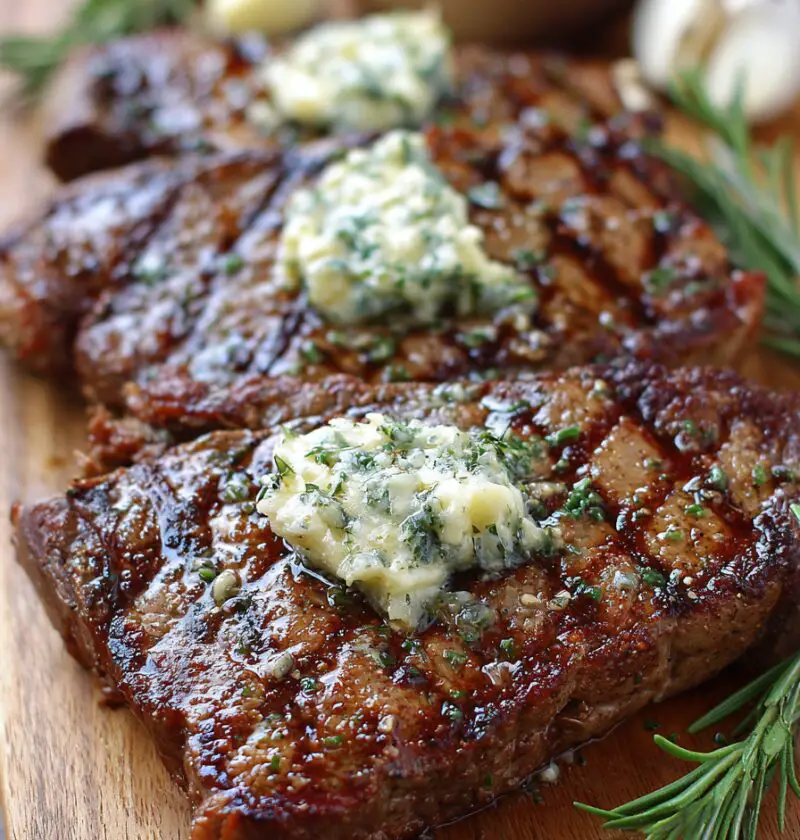 Grilled Steak With Garlic Butter Recipe