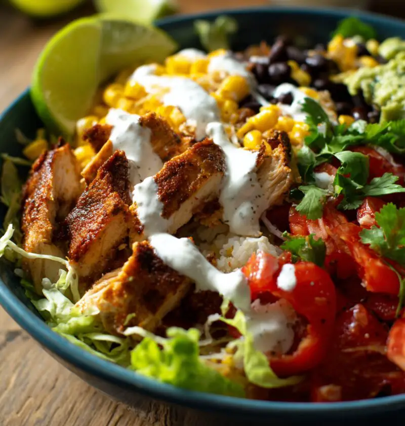 High Protein Chicken Burrito Bowl Recipe