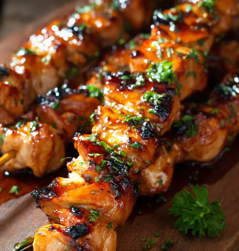 Honey Garlic Chicken Skewers Recipe