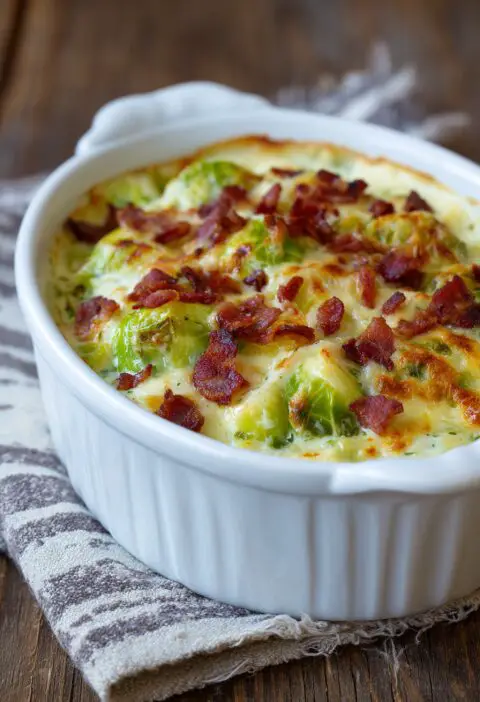Keto Creamed Brussel Sprouts Recipe