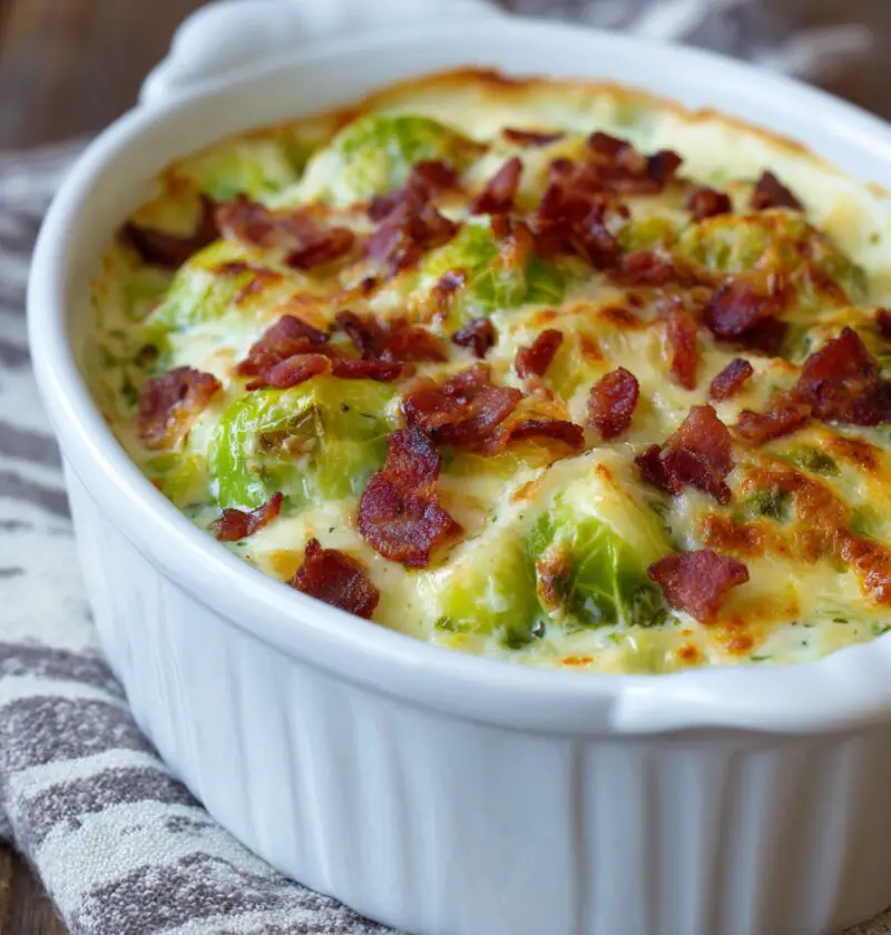 Keto Creamed Brussel Sprouts Recipe