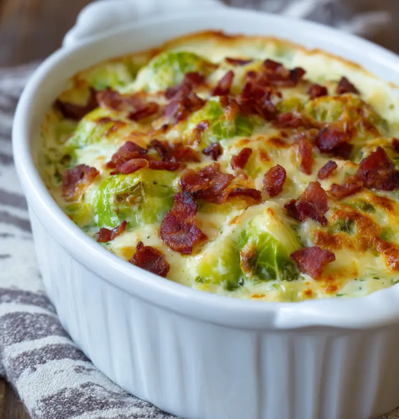 Keto Creamed Brussel Sprouts Recipe