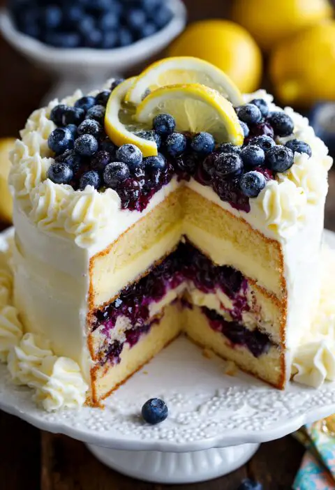 Lemon Blueberry Cake Recipe
