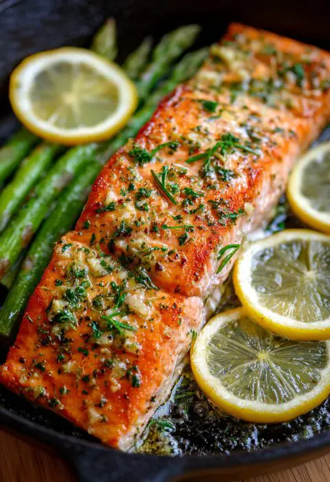 Lemon Garlic Butter Salmon Recipe