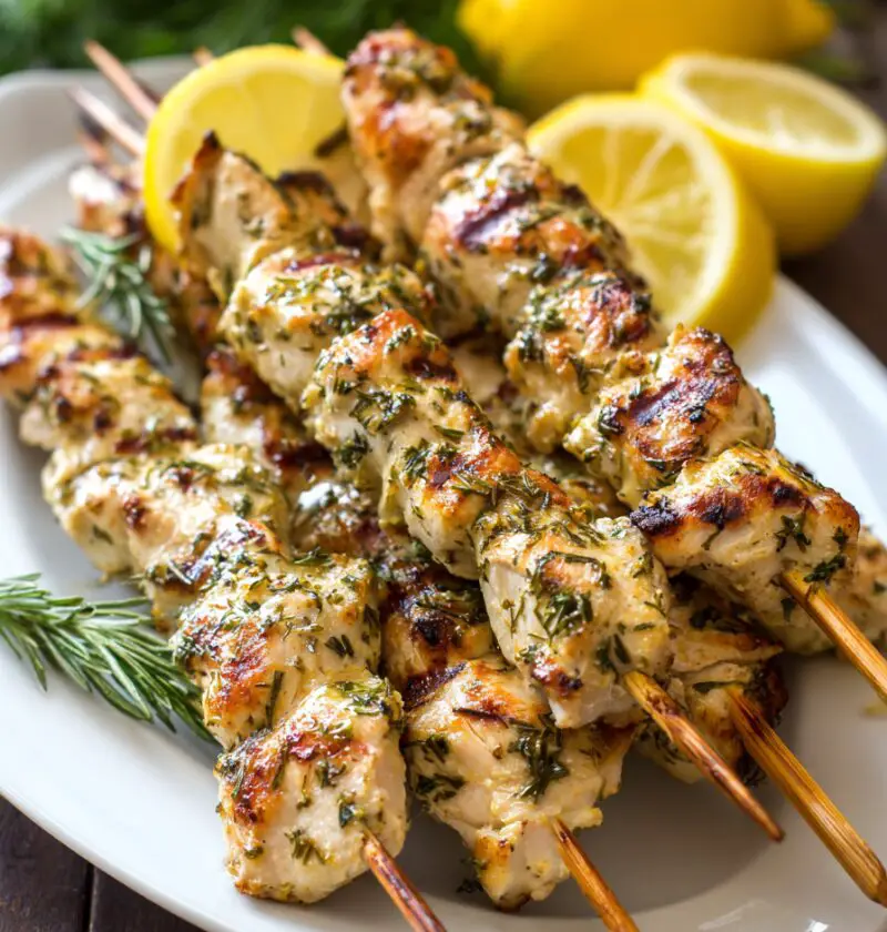 Lemon Herb Grilled Chicken Skewers Recipe