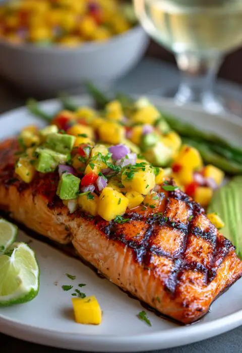 Mango Salsa Grilled Salmon Recipe