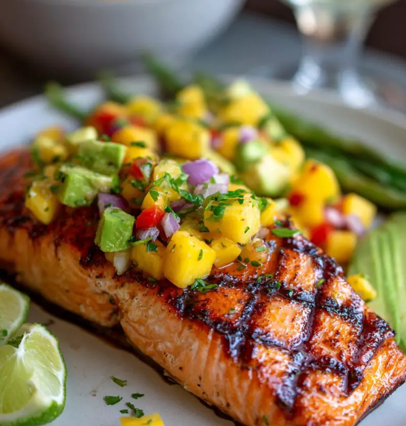 Mango Salsa Grilled Salmon Recipe