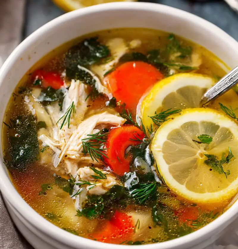 Mediterranean Lemon Chicken Soup Recipe