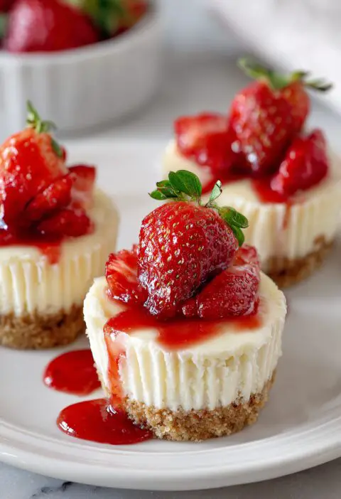 Mini Strawberry Cheesecakes Recipe