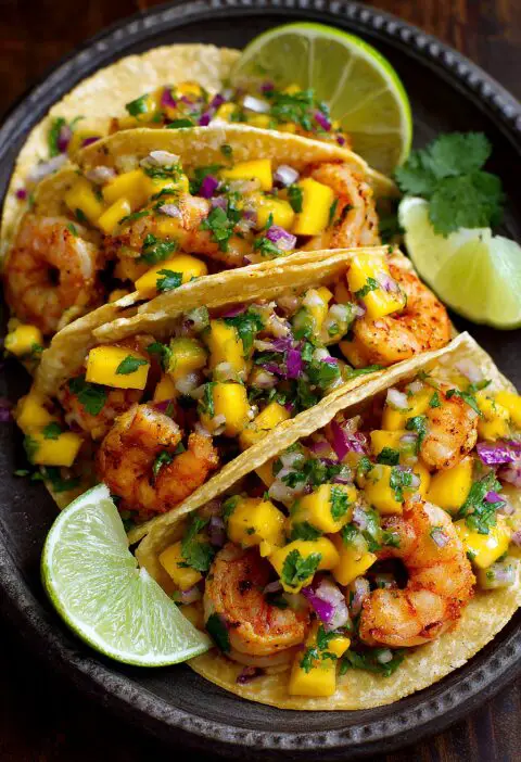Shrimp Tacos With Mango Salsa Recipe